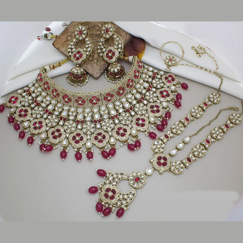 Flash Sale On Elegant Jewelry – Don't Miss Out JCM Gold Plated Kundan Stone And Pearls Semi Bridal Necklace Set Flash Sale On Elegant Jewelry – Don't Miss Out JCM Gold Plated Kundan Stone And Pearls Semi Bridal Necklace Set