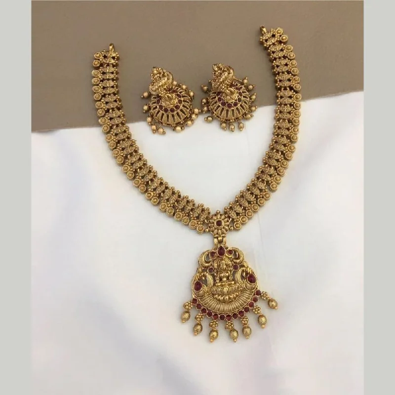 Don't Miss These Dazzling Jewelry Discounts Joyful Jewel Art Matte Gold Plated Pota Stone Temple Necklace Set Don't Miss These Dazzling Jewelry Discounts Joyful Jewel Art Matte Gold Plated Pota Stone Temple Necklace Set