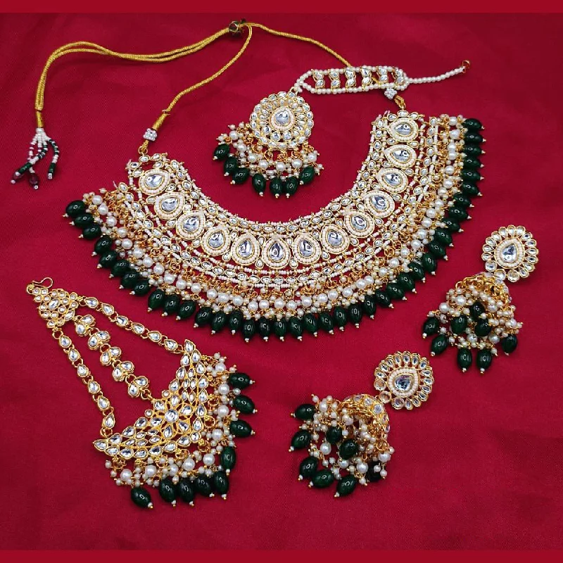 Timeless Elegance, Temporary Discounts – Act Fast Lucentarts Jewellery Gold Plated Kundan Stone And Pearls Choker Necklace Set Timeless Elegance, Temporary Discounts – Act Fast Lucentarts Jewellery Gold Plated Kundan Stone And Pearls Choker Necklace Set