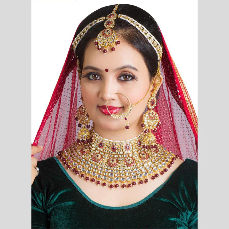 High-End Sparkle, Low-End Prices – Jewelry Sale Live Neetu Art Gold Plated Kundan Stone And Beads Semi Bridal Necklace Set High-End Sparkle, Low-End Prices – Jewelry Sale Live Neetu Art Gold Plated Kundan Stone And Beads Semi Bridal Necklace Set