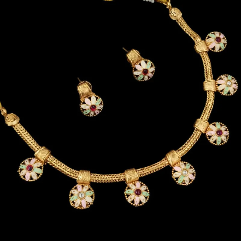 Stunning Jewelry At Even More Stunning Prices Padmawati Bangles Gold Plated Pota Stone And Meenakari Necklace Set Stunning Jewelry At Even More Stunning Prices Padmawati Bangles Gold Plated Pota Stone And Meenakari Necklace Set