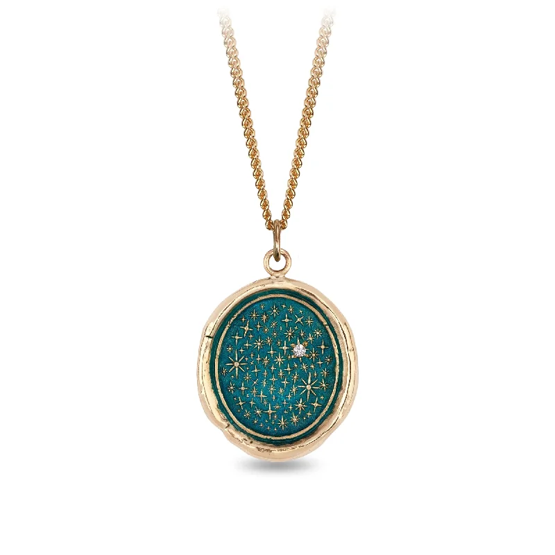 Trending Jewelry Styles Now At Limited-Time Discounts We Are Stardust 14K Gold Diamond Set Signature Talisman - True Colors