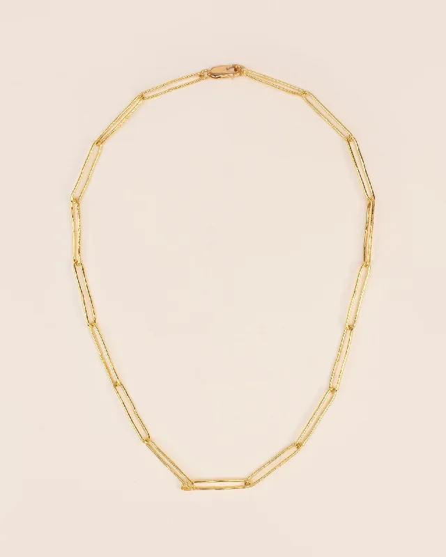 Fine Jewelry, Limited-Time Offers Available Hammered link chain 18K Gold Necklace
