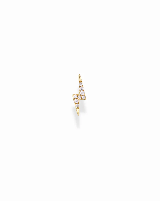 Exclusive Jewelry Sale – Sparkle For Less 14k Pave Lightning Bolt Stud