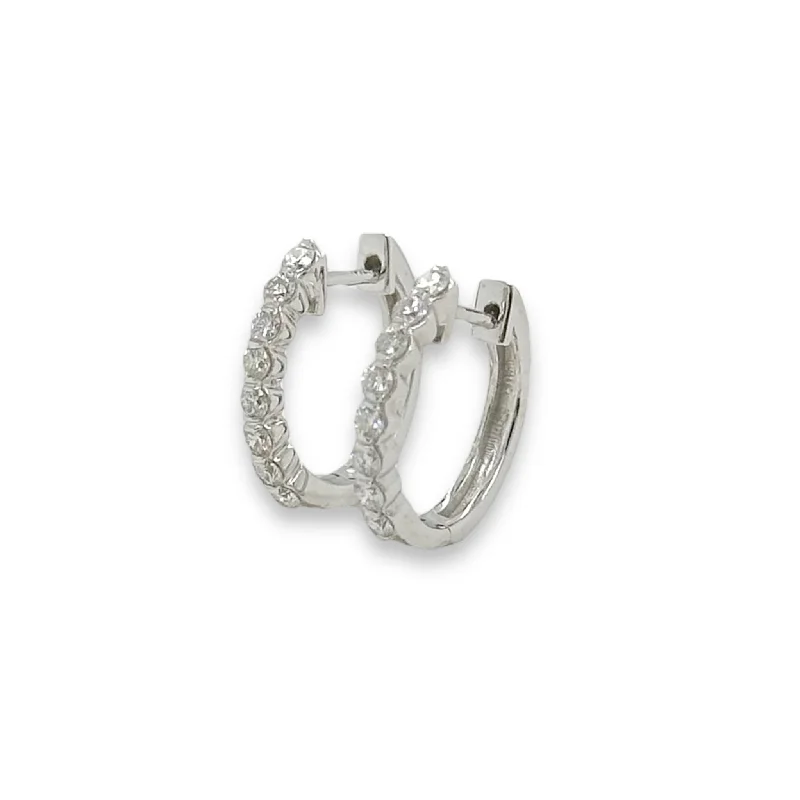 Elegant Jewelry Pieces At Unbelievable Prices 14K W Gold 0.25ctw Diamond Hoop Earrings Elegant Jewelry Pieces At Unbelievable Prices 14K W Gold 0.25ctw Diamond Hoop Earrings
