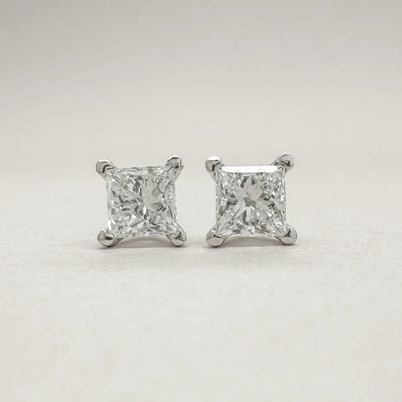 Timeless Elegance, Temporary Discounts – Act Fast 14K W Gold 0.50ctw D-E/VVS2 Lab-Created Princess cut Diamond Earrings Timeless Elegance, Temporary Discounts – Act Fast 14K W Gold 0.50ctw D-E/VVS2 Lab-Created Princess cut Diamond Earrings