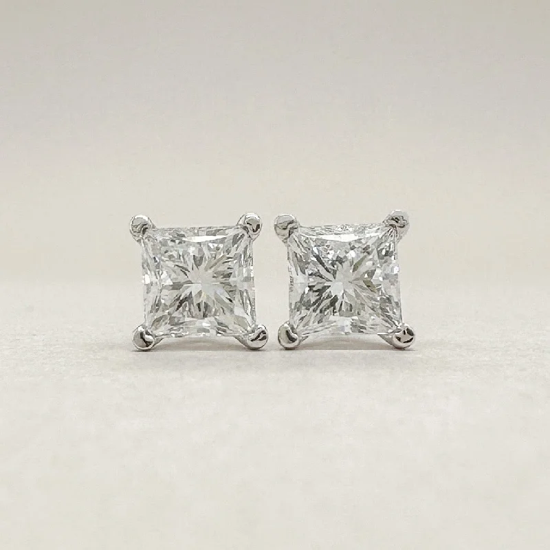 Jewelry Deals That Outshine The Rest 14K W Gold 0.75ctw D-E/VVS2 Lab-Created Princess cut Diamond Earrings