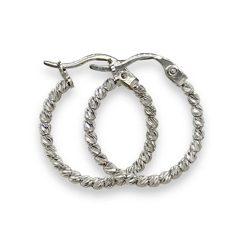 Shine In Style – Shop Jewelry Discounts Today 14K W Gold 19mm Dia Cut Beaded Hoop Earrings Shine In Style – Shop Jewelry Discounts Today 14K W Gold 19mm Dia Cut Beaded Hoop Earrings