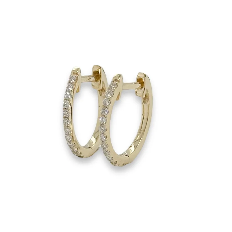 Discounted Jewelry For A Glamorous Look 14K Y Gold 0.17ctw Oval Diamond Hoop Earrings Discounted Jewelry For A Glamorous Look 14K Y Gold 0.17ctw Oval Diamond Hoop Earrings