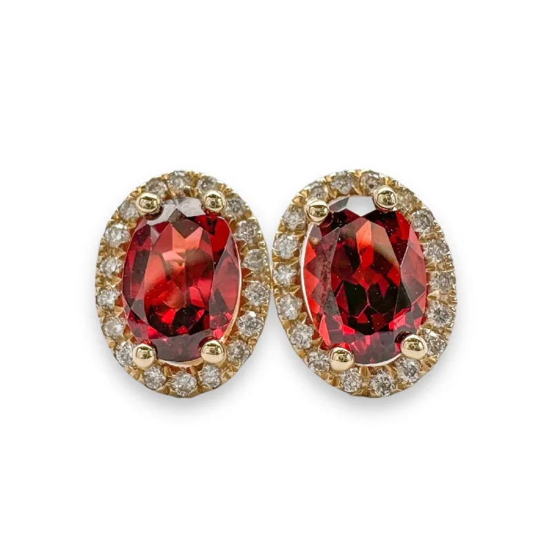 Luxury Meets Affordability – Jewelry Sale Now Live 14K Y Gold 0.19ct Diamond and 1.80ct Garnet Halo Earrings Luxury Meets Affordability – Jewelry Sale Now Live 14K Y Gold 0.19ct Diamond and 1.80ct Garnet Halo Earrings
