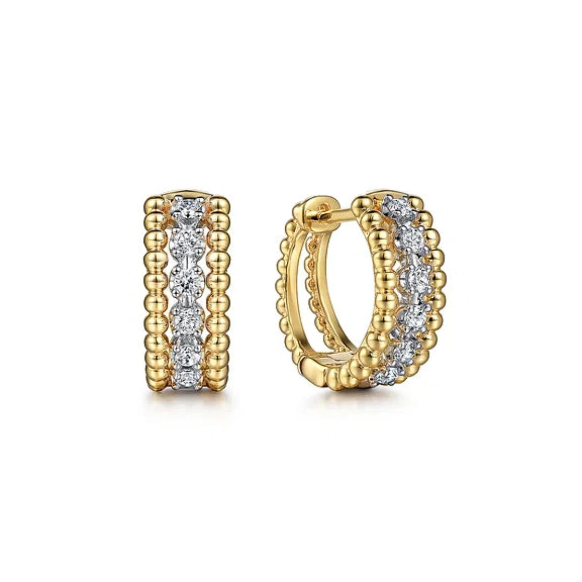 Timeless Elegance Now At Special Discounts 14K Y Gold 0.25ctw G/SI2 Huggie Pave Diamond Earrings Timeless Elegance Now At Special Discounts 14K Y Gold 0.25ctw G/SI2 Huggie Pave Diamond Earrings