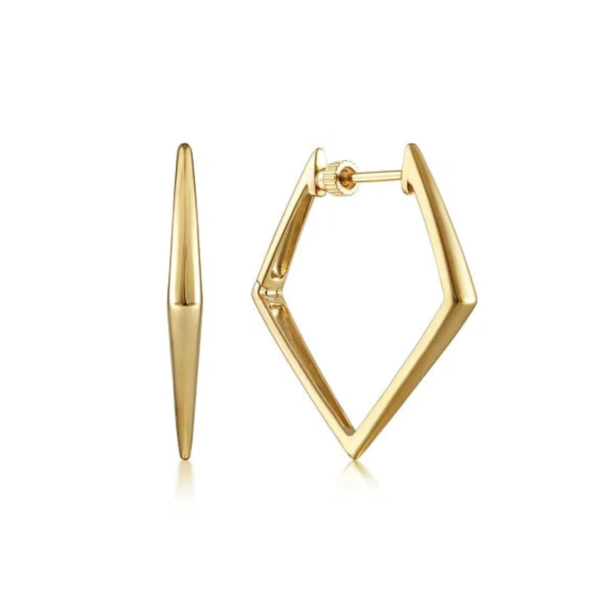 Exclusive Jewelry Discounts – Shop Now For Savings 14K Y Gold 30mm Triangular Classic Hoop Earrings Exclusive Jewelry Discounts – Shop Now For Savings 14K Y Gold 30mm Triangular Classic Hoop Earrings