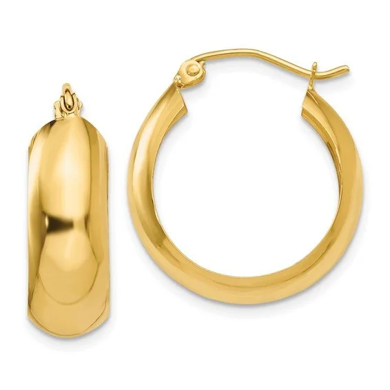 Get Your Favorite Jewelry At The Best Price 14K Y Gold 6.5mm Round Hoop Earrings