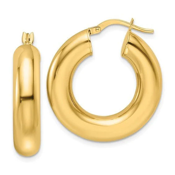 Jewelry Sale Alert – Shop Timeless Elegance Today 14K Y Gold 6mm Hollow Round Hoop Earrings
