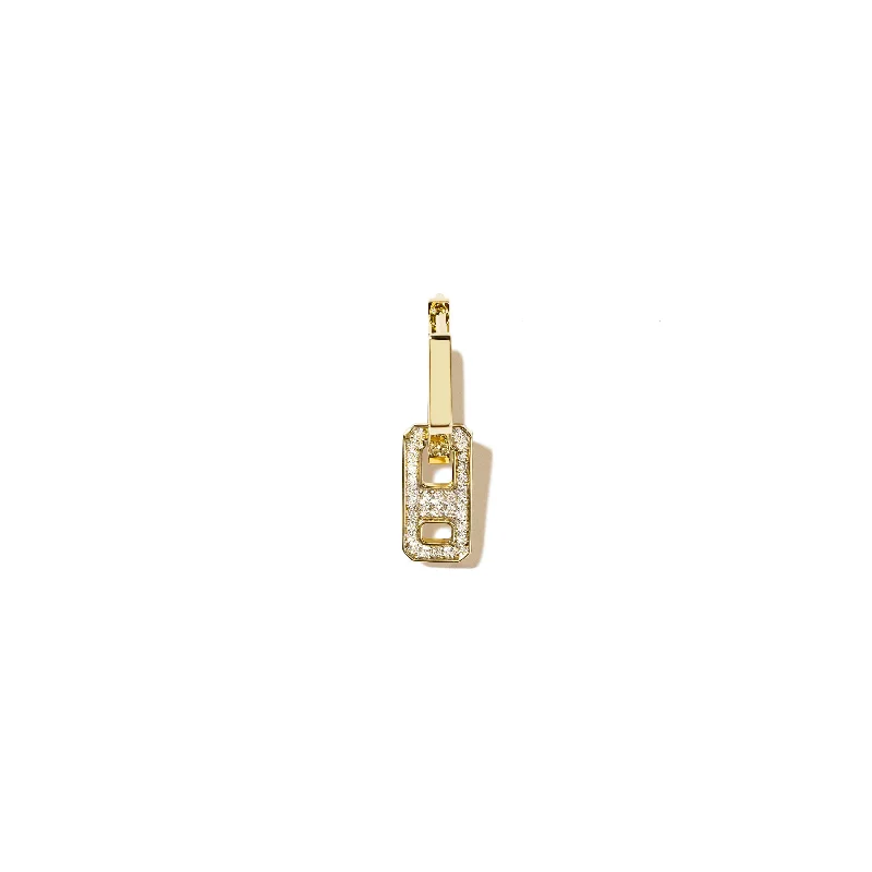 Fashion-Forward Geometric Jewelry For Contemporary Style DNA Mini Pave Diamond Single Earring Fashion-Forward Geometric Jewelry For Contemporary Style DNA Mini Pave Diamond Single Earring
