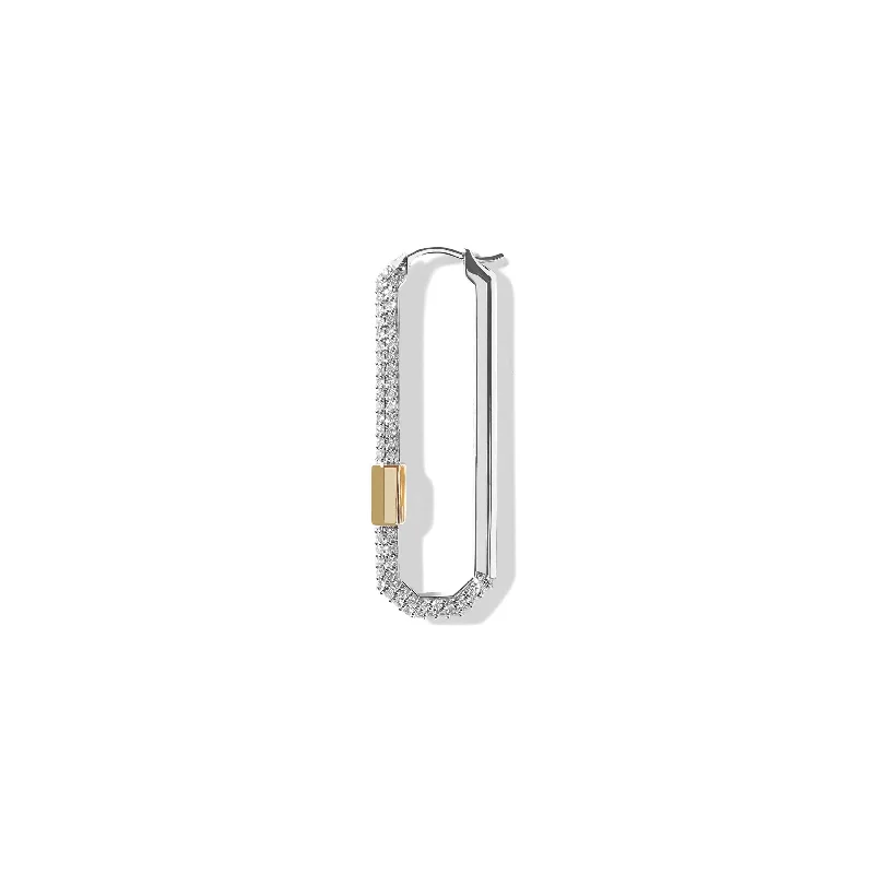 Last Chance To Grab Your Favorite Jewelry At A Discount Large Pave Diamond Single Lock Earring Last Chance To Grab Your Favorite Jewelry At A Discount Large Pave Diamond Single Lock Earring