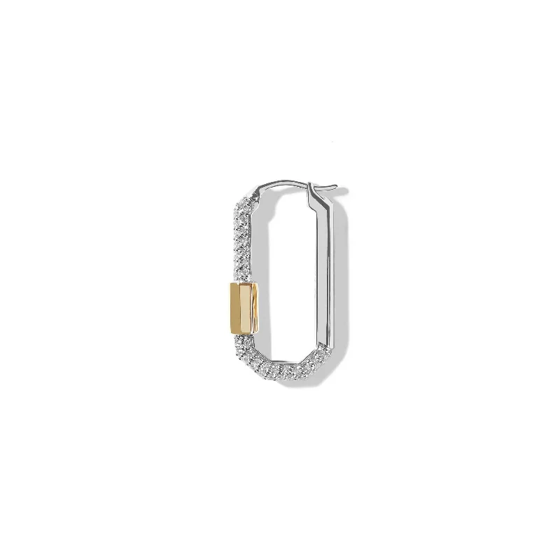 Flash Sale On Stunning Jewelry – Don't Miss Out Medium Pave Diamond Single Lock Earring Flash Sale On Stunning Jewelry – Don't Miss Out Medium Pave Diamond Single Lock Earring