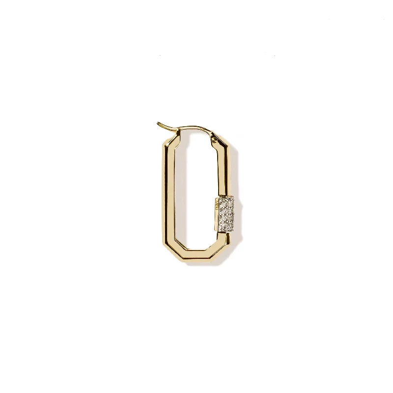 Seasonal Jewelry Sale – Upgrade Your Style Today Medium Diamond Single Lock Earring