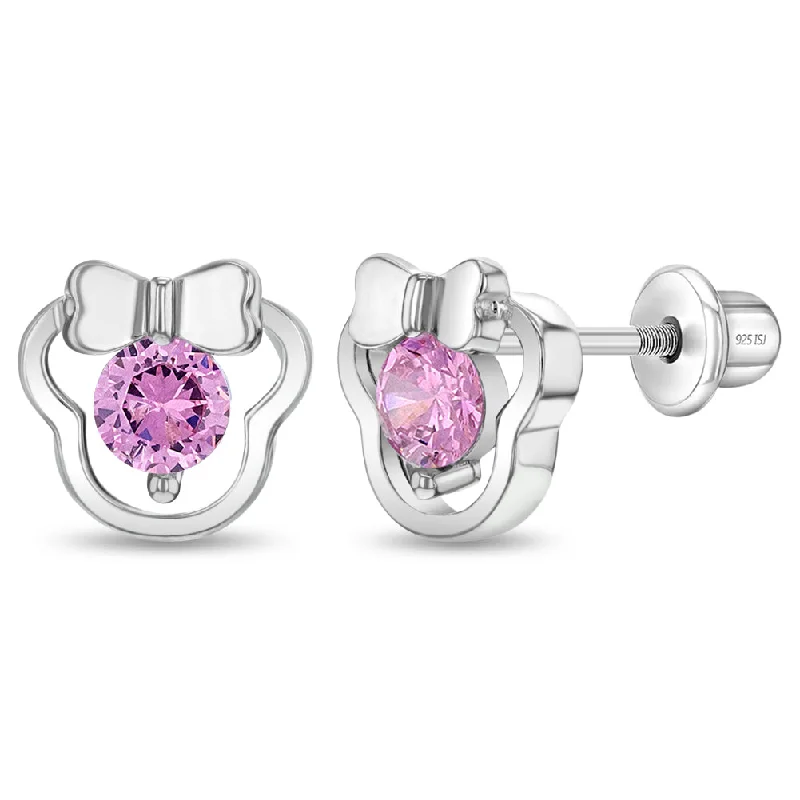 Luxury Jewelry At Unbeatable Discounts Miss Mouse Baby / Toddler / Kids Earrings Screw Back - Sterling Silver Luxury Jewelry At Unbeatable Discounts Miss Mouse Baby / Toddler / Kids Earrings Screw Back - Sterling Silver