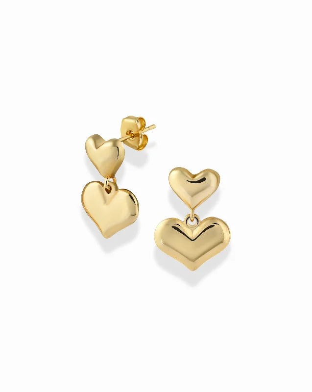 High-End Jewelry, Now More Affordable Than Ever Nadia Heart Drop Earrings