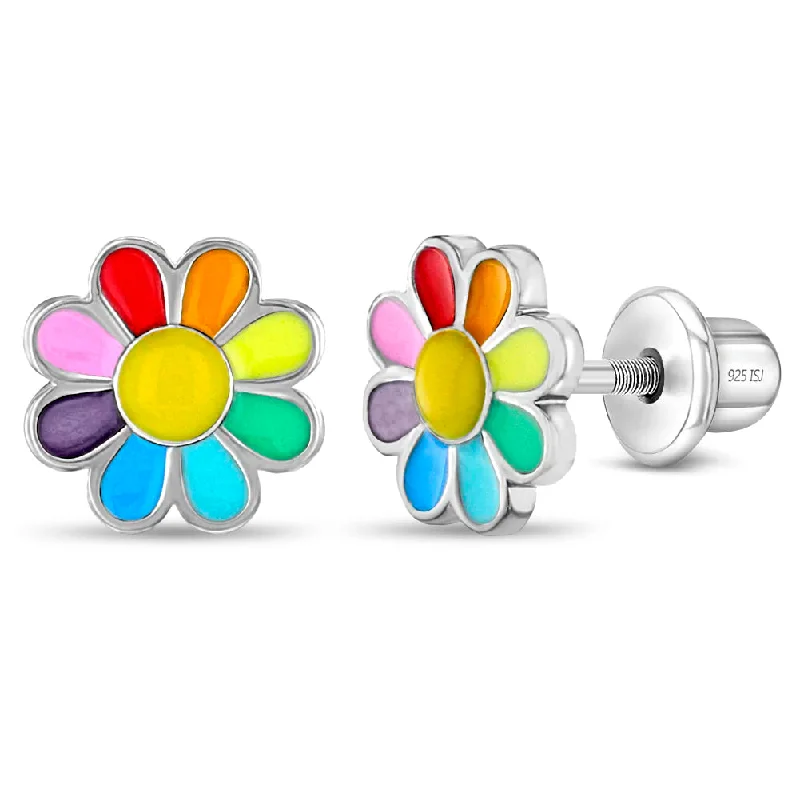 Elegant Jewelry, Exclusive Prices – Shop Now Rainbow Daisy Kids / Children's / Girls Earrings Screw Back Enamel - Sterling Silver Elegant Jewelry, Exclusive Prices – Shop Now Rainbow Daisy Kids / Children's / Girls Earrings Screw Back Enamel - Sterling Silver