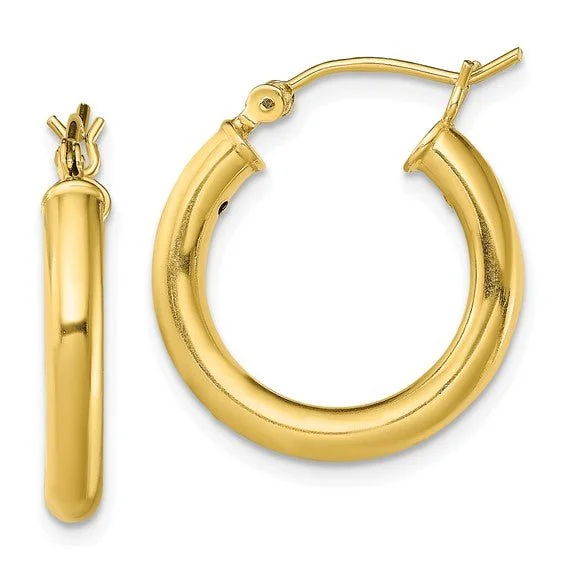 Luxury Jewelry Now At Special Promotional Rates YGP Sterling 3X20mm Shiny Hoop Earrings Luxury Jewelry Now At Special Promotional Rates YGP Sterling 3X20mm Shiny Hoop Earrings