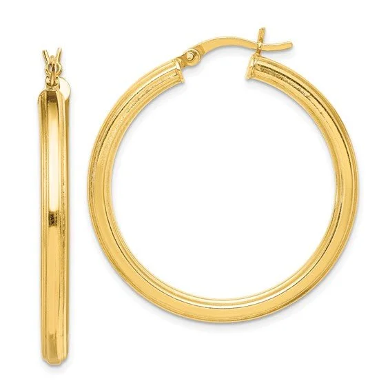 Holiday Jewelry Sale – Perfect Gifts At Great Prices YGP Sterling 3x35mm Round Grooved Hoop Earrings Holiday Jewelry Sale – Perfect Gifts At Great Prices YGP Sterling 3x35mm Round Grooved Hoop Earrings