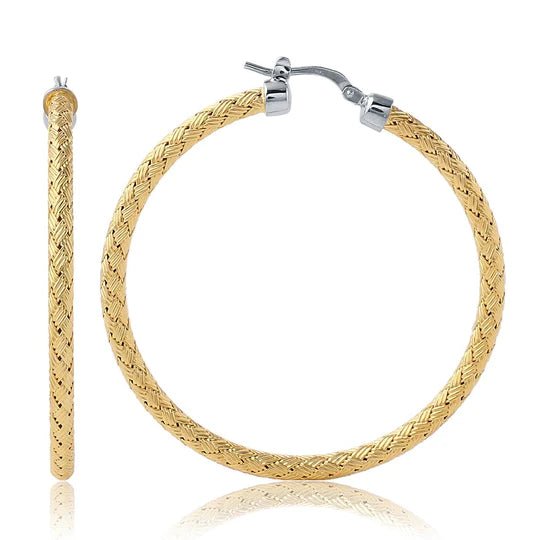 Limited-Stock Jewelry Clearance – Grab Your Favorites Now YGP Sterling 45MM Round Mesh Hoop Earrings Limited-Stock Jewelry Clearance – Grab Your Favorites Now YGP Sterling 45MM Round Mesh Hoop Earrings