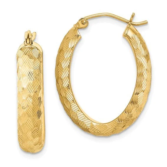 Grab Your Dream Jewelry At The Lowest Prices YGP Sterling 5mm Oval Textured Hoop Earrings Grab Your Dream Jewelry At The Lowest Prices YGP Sterling 5mm Oval Textured Hoop Earrings