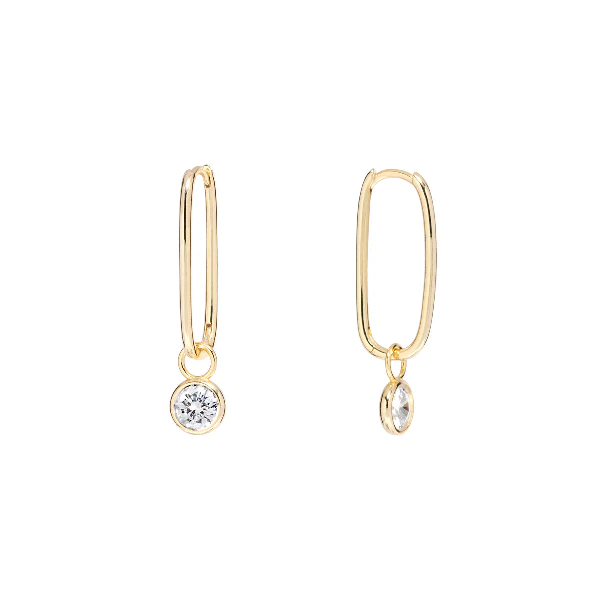 Premium Jewelry Now Available At Special Discounts YGP Sterling Bezel Set CZ Hoop Earrings Premium Jewelry Now Available At Special Discounts YGP Sterling Bezel Set CZ Hoop Earrings