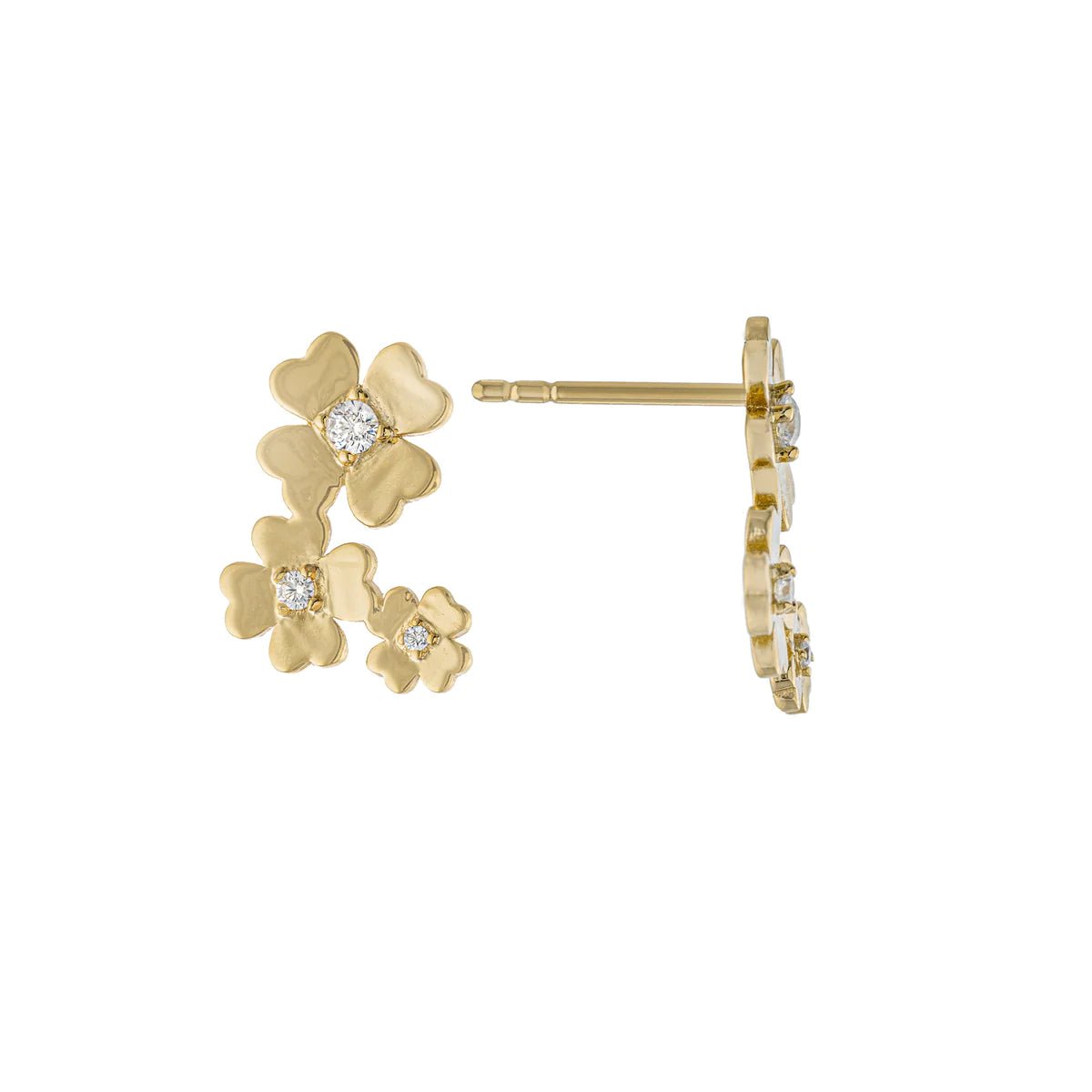 Get The Sparkle You Love At Prices You Adore YGP Sterling CZ Triple Flower Earrings