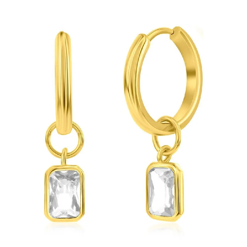 Handcrafted Jewelry Sale – Unique Designs At Low Prices YGP Sterling Huggie Earrings with CZ Drop Handcrafted Jewelry Sale – Unique Designs At Low Prices YGP Sterling Huggie Earrings with CZ Drop