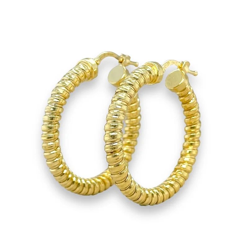 Discounted Luxury Jewelry – Shine Without The Splurge YGP Sterling Tubugas 30MM/4MM Hoop Earring Discounted Luxury Jewelry – Shine Without The Splurge YGP Sterling Tubugas 30MM/4MM Hoop Earring