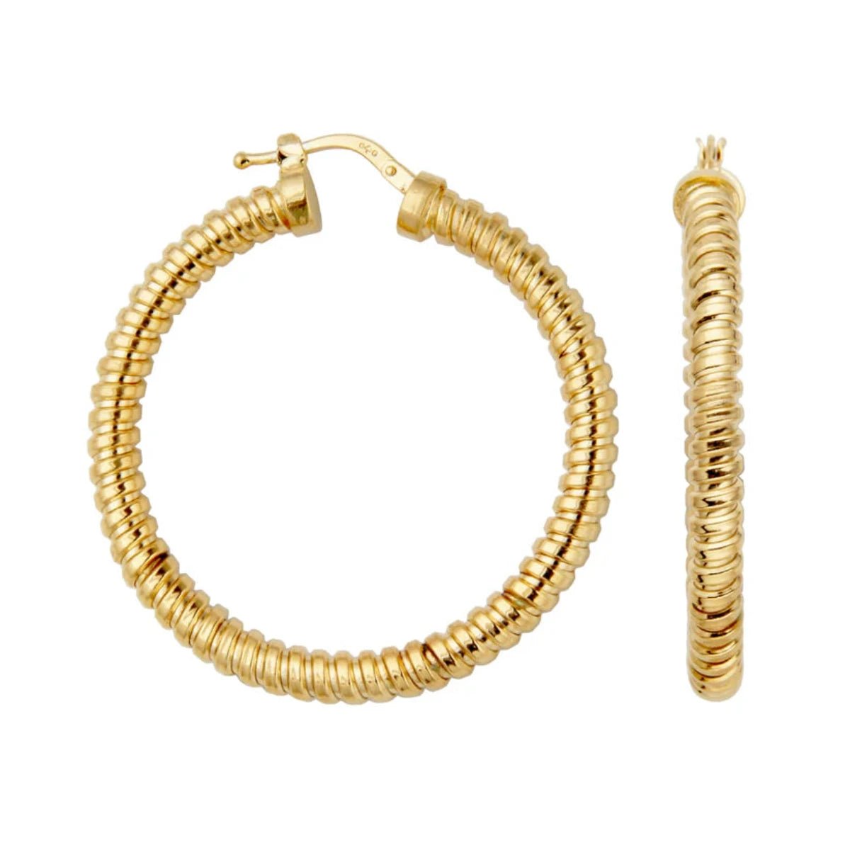 Premium Jewelry At Special Low Prices For A Limited Time YGP Sterling Tubugas 40MM/4MM Hoop Earring Premium Jewelry At Special Low Prices For A Limited Time YGP Sterling Tubugas 40MM/4MM Hoop Earring