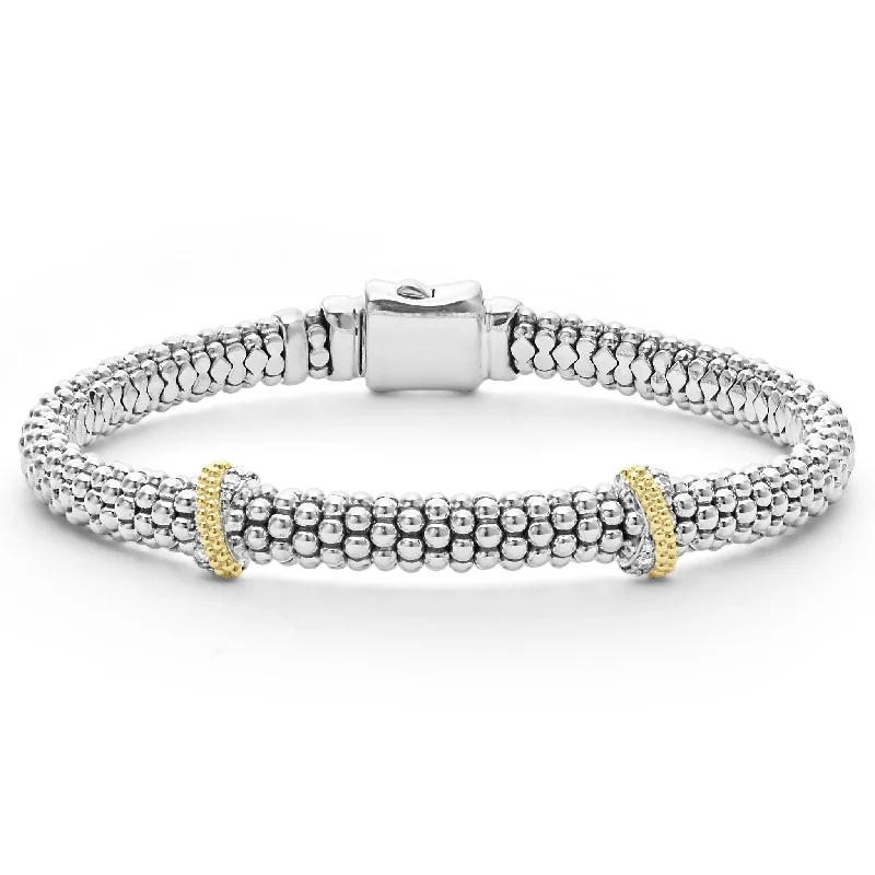 Timeless Jewelry Styles At Wallet-Friendly Prices Double X Caviar Diamond Bracelet | 6mm (Size M)