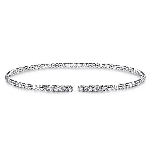 Your Dream Jewelry At Dream Prices – Shop Now 14K White Gold Bujukan Bead Cuff Bracelet with Diamond Pave Bars Your Dream Jewelry At Dream Prices – Shop Now 14K White Gold Bujukan Bead Cuff Bracelet with Diamond Pave Bars