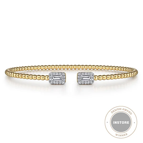 Personalized Jewelry Sale – Unique Pieces At Great Prices 14K Yellow Gold Bujukan Open Cuff Bracelet with Diamond Baguettes Personalized Jewelry Sale – Unique Pieces At Great Prices 14K Yellow Gold Bujukan Open Cuff Bracelet with Diamond Baguettes