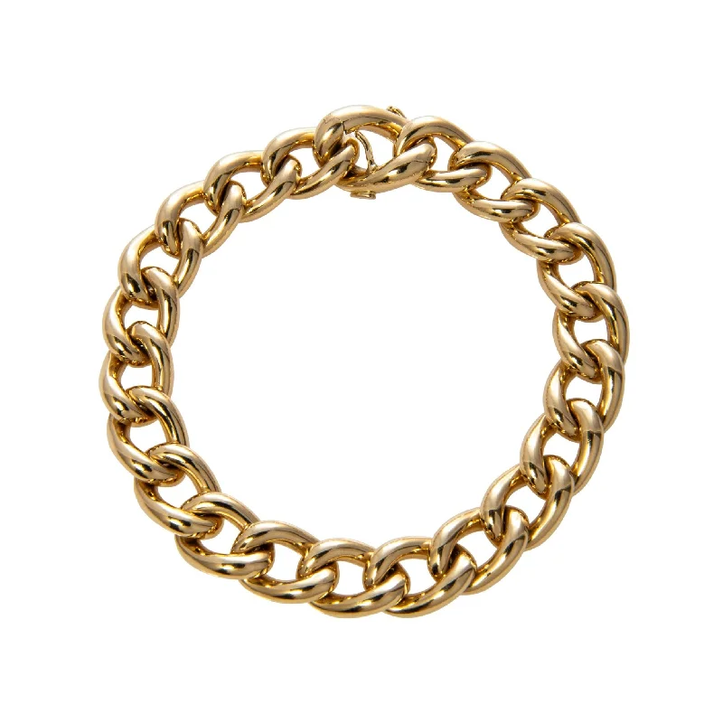 Shop Dazzling Jewelry With Special Promotional Discounts 18K Yellow Gold Polished Oval Link Bracelet Shop Dazzling Jewelry With Special Promotional Discounts 18K Yellow Gold Polished Oval Link Bracelet
