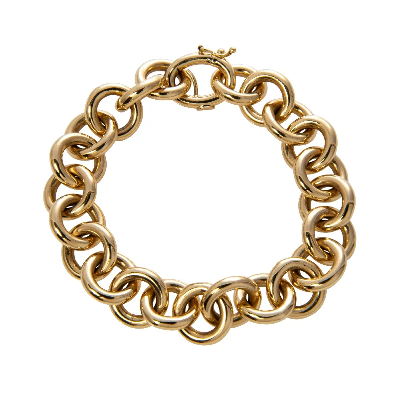 Unmissable Discounts On Timeless Jewelry Pieces 18K Yellow Gold Polished Round Link Bracelet Unmissable Discounts On Timeless Jewelry Pieces 18K Yellow Gold Polished Round Link Bracelet