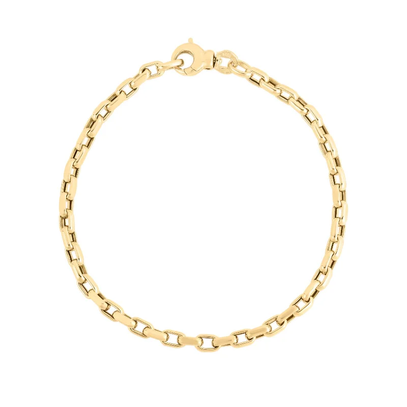 Fashion-Forward Geometric Jewelry For Contemporary Style Fine Gauge Square Link Bracelet (7 inches) Fashion-Forward Geometric Jewelry For Contemporary Style Fine Gauge Square Link Bracelet (7 inches)