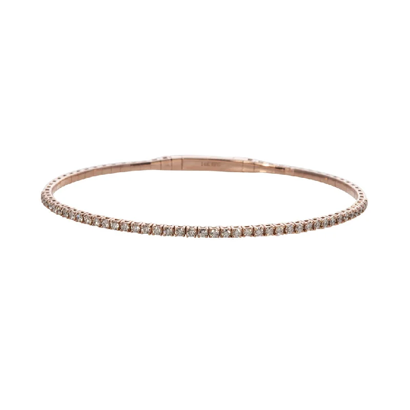Jewelry Clearance Event – Stock Up Before It's Over .72ct Diamond 14K Rose Gold Flexible Tennis Bangle Jewelry Clearance Event – Stock Up Before It's Over .72ct Diamond 14K Rose Gold Flexible Tennis Bangle