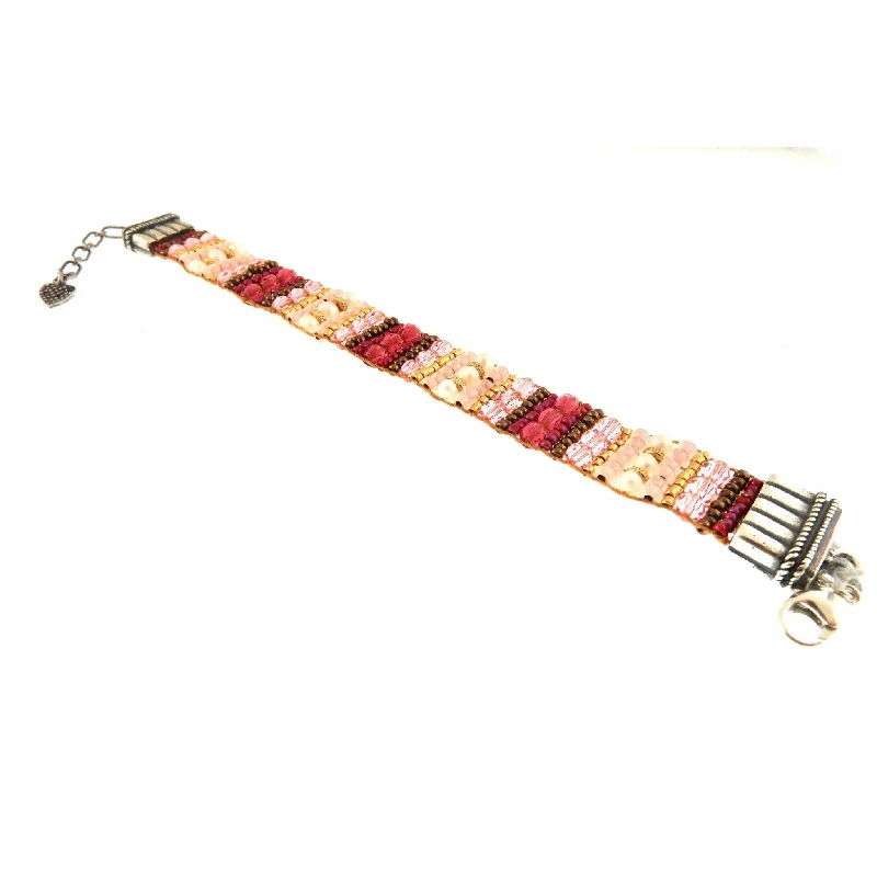 High-Quality Gemstone Jewelry For Special Occasions Chili Rose "Pink and Pearl Pillow " Tiffany Bracelet by Adonnah Langer High-Quality Gemstone Jewelry For Special Occasions Chili Rose "Pink and Pearl Pillow " Tiffany Bracelet by Adonnah Langer