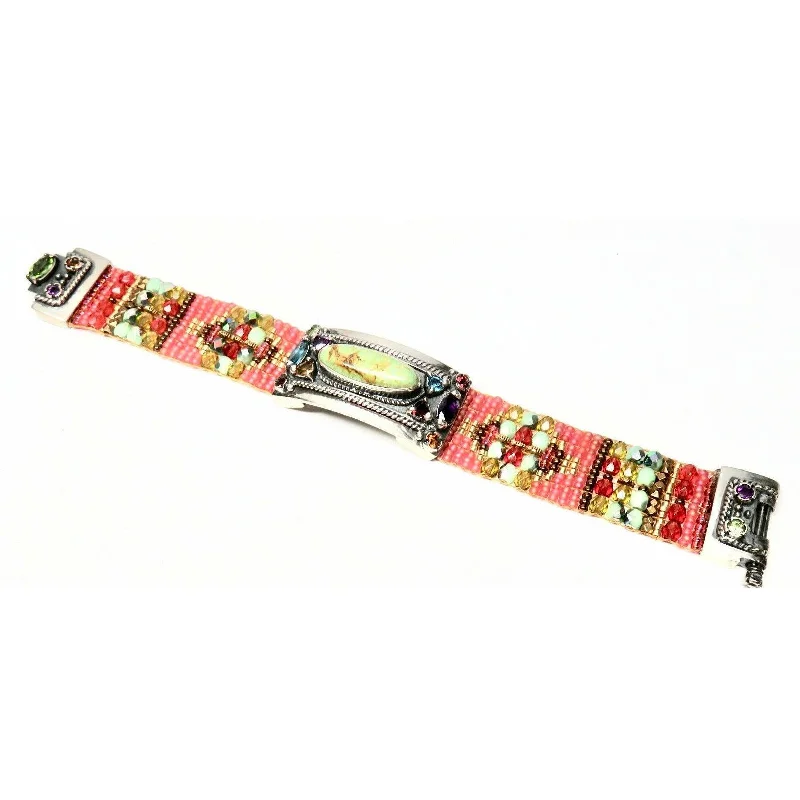 Huge Savings On Timeless Jewelry Collections Chili Rose Cowgirl Bracelet with Aussie Lime Pink Coral Huge Savings On Timeless Jewelry Collections Chili Rose Cowgirl Bracelet with Aussie Lime Pink Coral