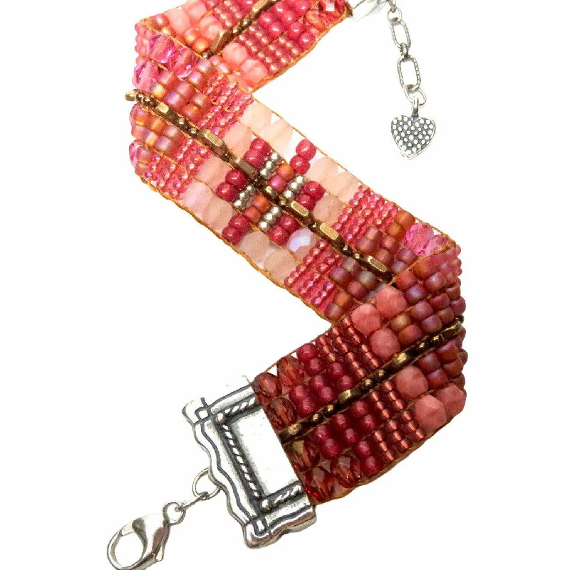 Premium Jewelry Now Available At Special Discounts Chili Rose "Pink Freshness " Bracelet with Silver Tip Frame Premium Jewelry Now Available At Special Discounts Chili Rose "Pink Freshness " Bracelet with Silver Tip Frame