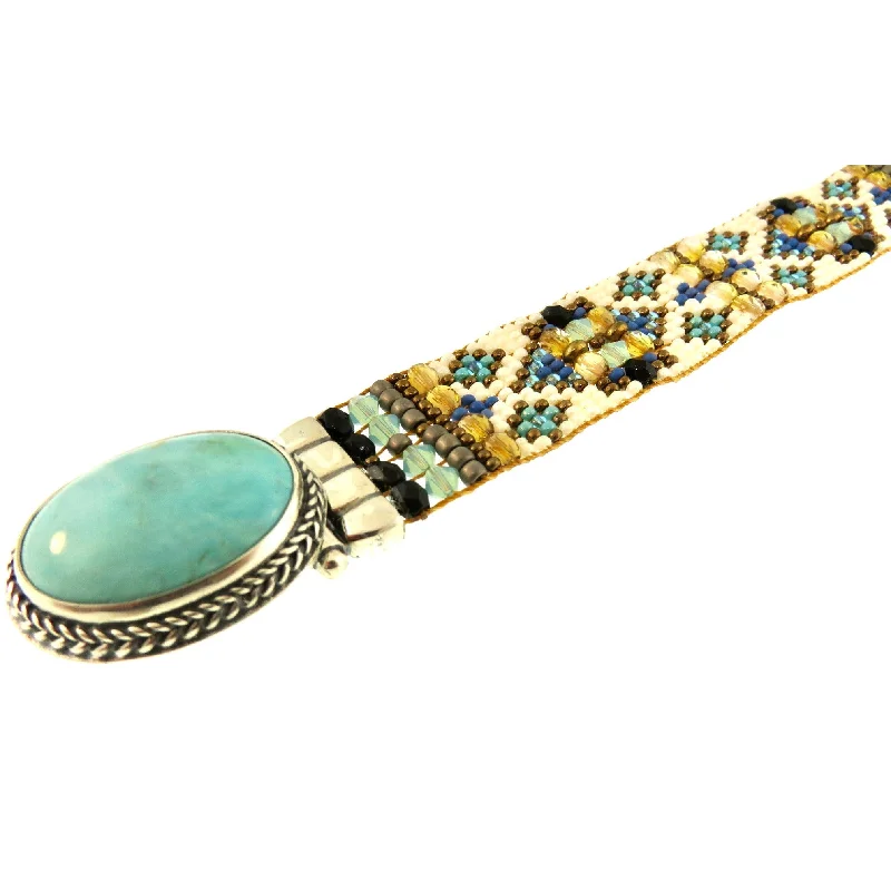 Premium Jewelry Now Available At Special Discounts Chili Rose  Mini Aragon Turquoise and  Ivory   Bracelet