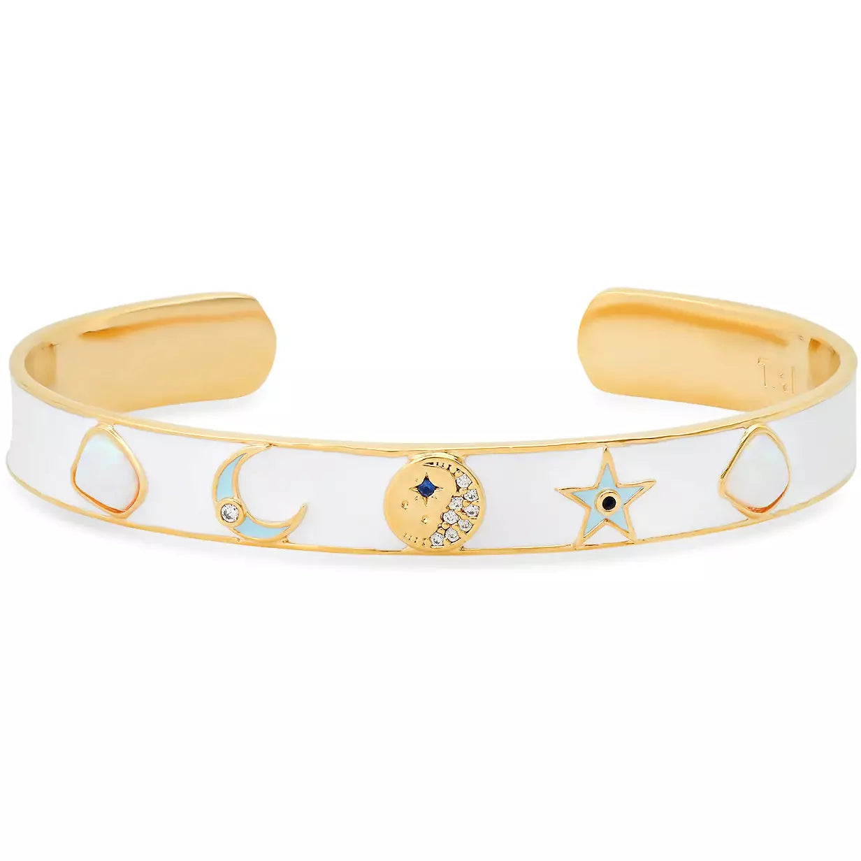 Gorgeous Jewelry, Limited-Time Savings TAI Celestial Moon and Star Enamel Cuff