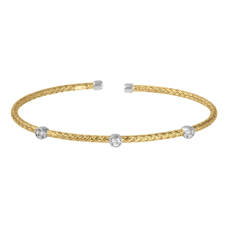 Exclusive Jewelry Offers – Shine For Less CZ Gold Plated Silver 2mm Mesh Cuff Bangle Exclusive Jewelry Offers – Shine For Less CZ Gold Plated Silver 2mm Mesh Cuff Bangle