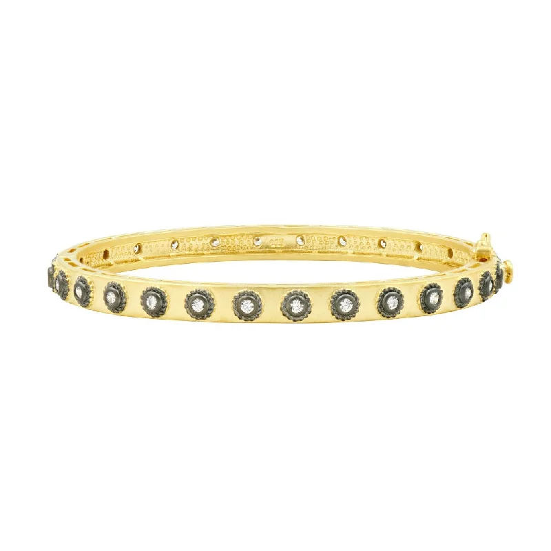Shop Fine Jewelry With Amazing Deals Freida Rothman Signature Studded Eternity Hinge Bangle Shop Fine Jewelry With Amazing Deals Freida Rothman Signature Studded Eternity Hinge Bangle