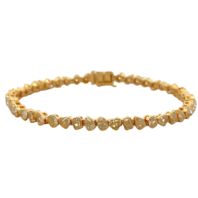 Limited-Time Offer On Premium Jewelry Collections Multi-Shape 7.20 CTW Fancy Yellow Diamond Bracelet in 18k Yellow Gold Limited-Time Offer On Premium Jewelry Collections Multi-Shape 7.20 CTW Fancy Yellow Diamond Bracelet in 18k Yellow Gold