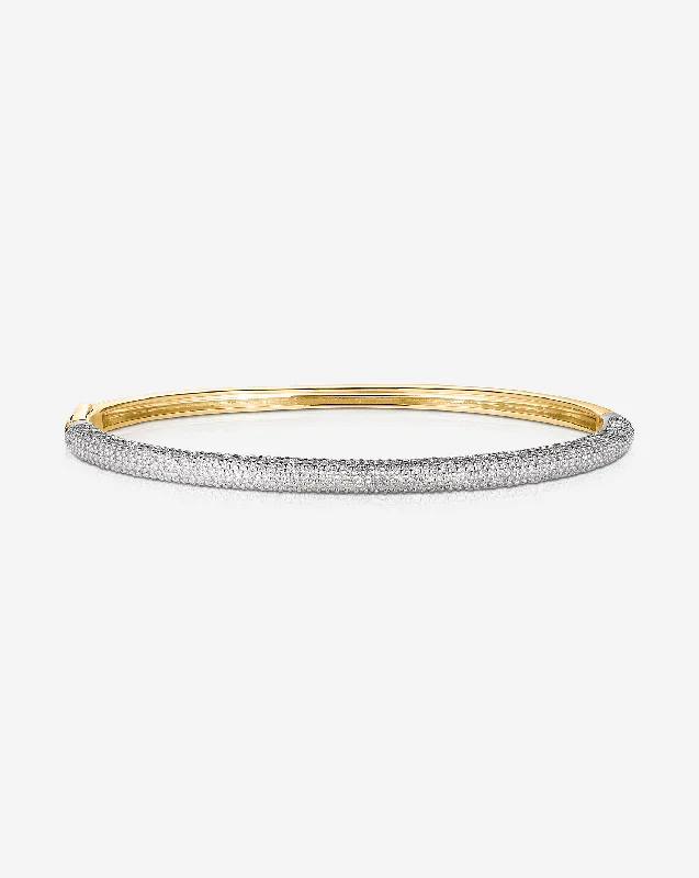 Stunning Statement Jewelry, Unbeatable Discounts Pavé Diamond Stackable Gold Cloud Bangle Stunning Statement Jewelry, Unbeatable Discounts Pavé Diamond Stackable Gold Cloud Bangle